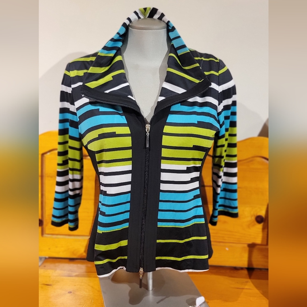 Joseph Ribkoff Multicolor Striped Sweater - Picture 2 of 13